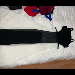 Black and white long dress